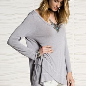 Womens sz S EASEL Blue/Gray Comfy Tunic